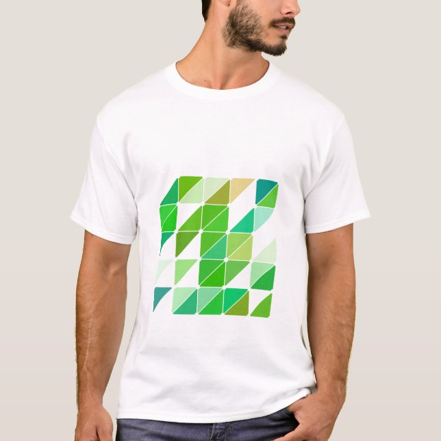 T-shirt Triangles vertes (Devant)