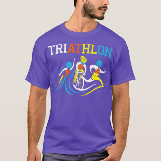 T-shirt Triathle Triathlon Triathlon Swim Run Vélo Ride