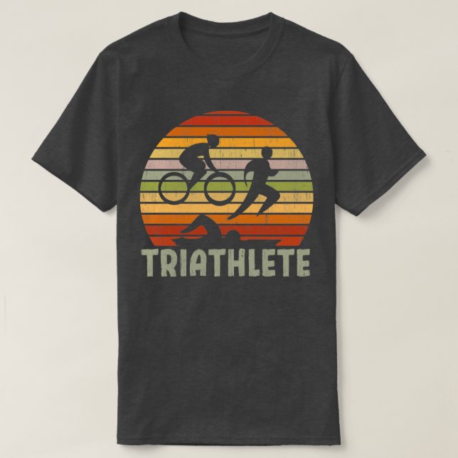 T-shirt Triathle Triathlon Triathlon Swim Run Vélo Ride (Design devant)