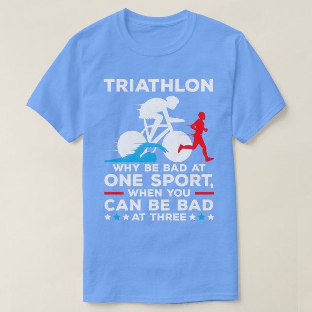 T-shirt Triathle Triathlon Triathlon Swim Run Vélo Ride (Design devant)