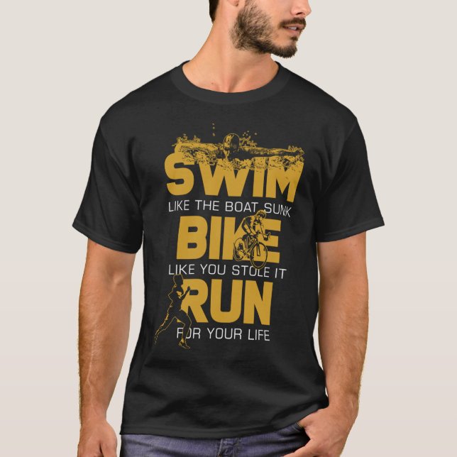 T-shirt Triathlète Cadeaux Triathlon (Devant)