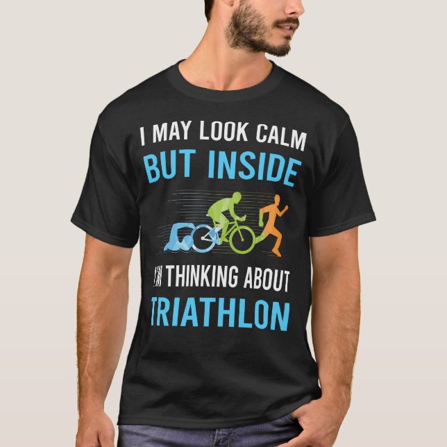 T-shirt Triathlète calme triathlon (Devant)