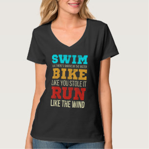 T-shirt Triathlète de sport motivationnel Athlétisme Triat