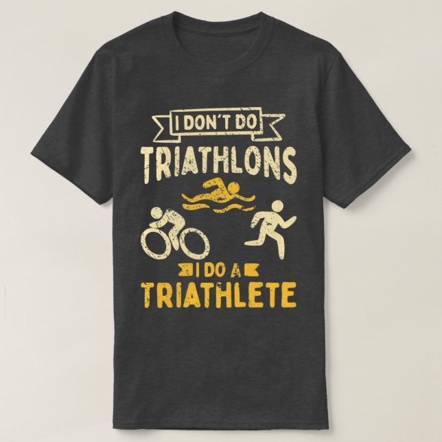T-shirt Triathlète de triathlon 14 (Design devant)