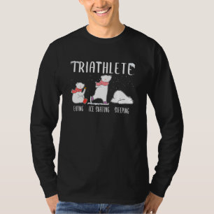T-shirt Triathlète Manger Patinage sur glace Polaire Ours