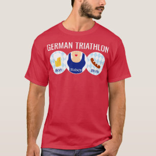 T-shirt Triathlon allemand Babes Bières Brats