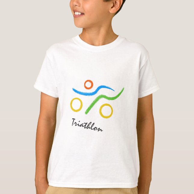 T-shirt Triathlon cool et design unique (Devant)