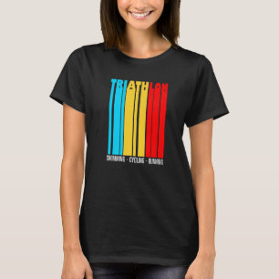 T-shirt Triathlon Couleurs Vintage Amour de Courir Vélo &
