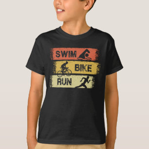 T-shirt Triathlon - Course à vélo de natation