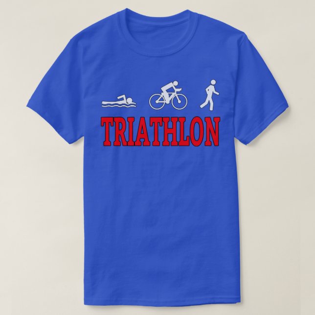T-shirt Triathlon course de vélo de natation 64 (Design devant)