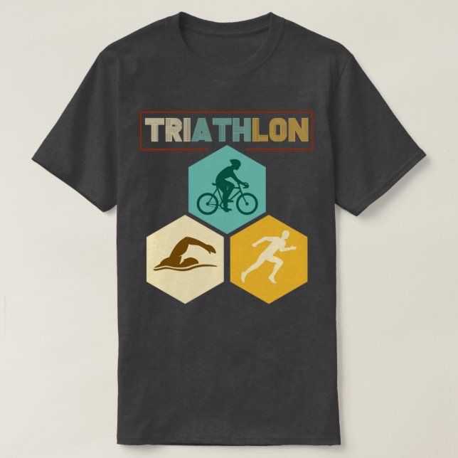 T-shirt Triathlon de course à vélo (Design devant)