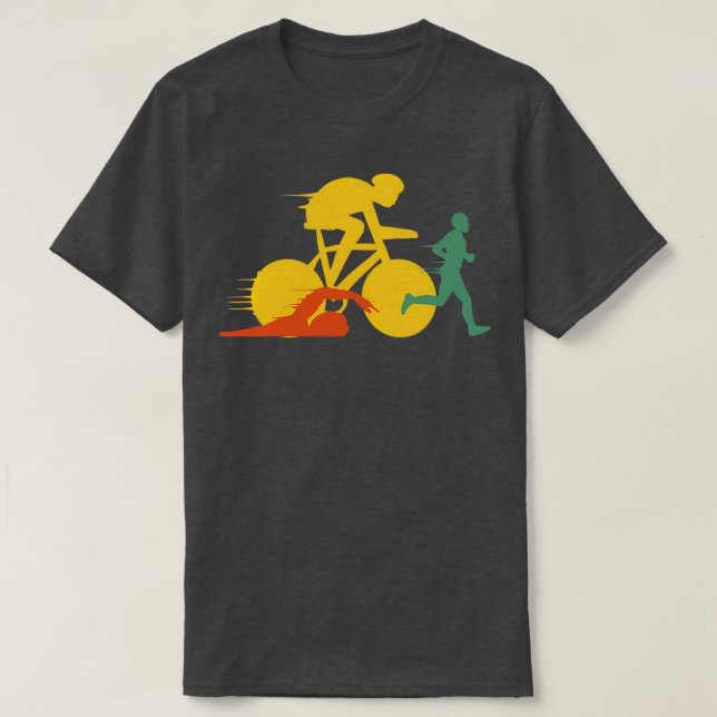 T-shirt Triathlon de course de triathlon Athlètes (Design devant)