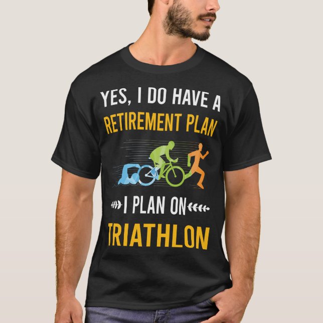 T-shirt Triathlon de triathlon de retraite (Devant)