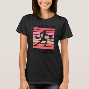 T-shirt Triathlon Femmes Triathlètes Course Vélo de natati