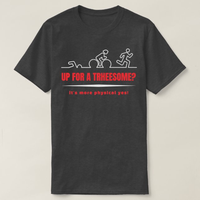 T-shirt Triathlon Funny Citation Desi (Design devant)