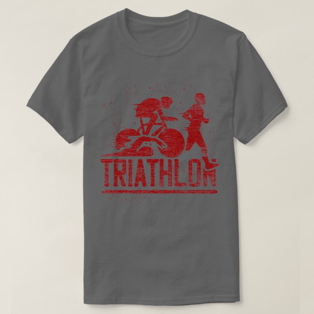 T-shirt Triathlon Grunge 2 (Design devant)