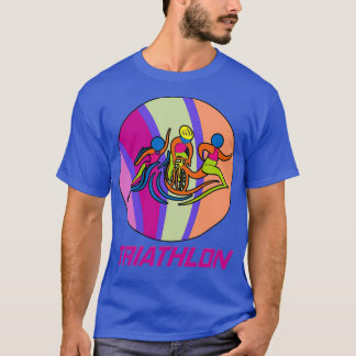 T-shirt Triathlon Hobby en cercle