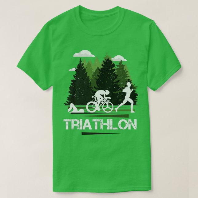 T-shirt Triathlon Magnifique Sticker Nature (Design devant)