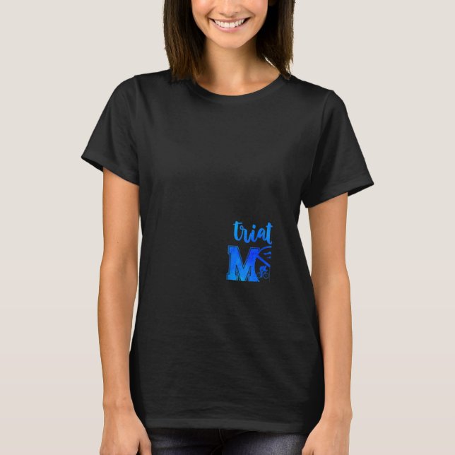 T-shirt Triathlon Maman Graphique Course Vélo Nage Triathl (Devant)
