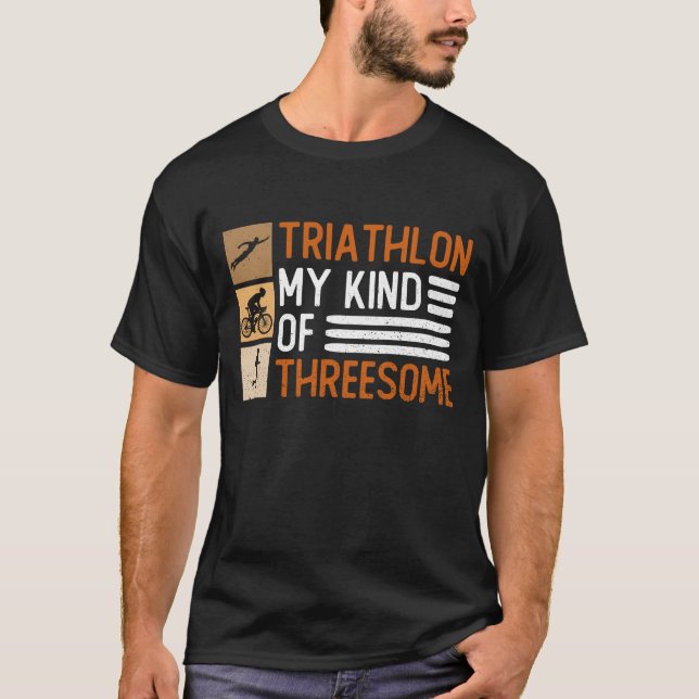 T-shirt Triathlon Mon Genre De Trois - Triathlon (Devant)