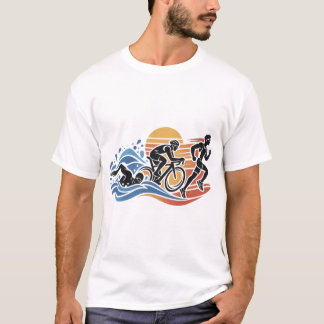 T-shirt Triathlon – Natation Cyclisme Course à pie
