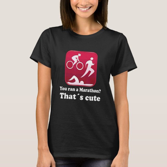T-shirt Triathlon Natation Cyclisme Course à pied 3 (Devant)