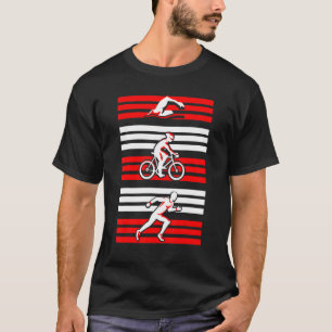 T-shirt Triathlon Natation Vélo Course Sports Enthousias
