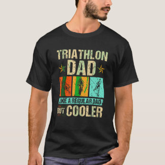 T-shirt Triathlon Papa Swim Run Vélo Père Fête T Chemise
