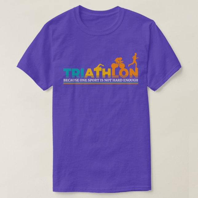 T-shirt Triathlon parce qu'un sport n'est pas une fin asse (Design devant)
