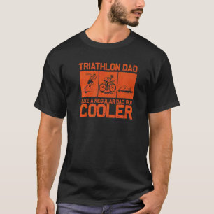 T-shirt Triathlon Pour Hommes Papa Bain Vélo Course Triath