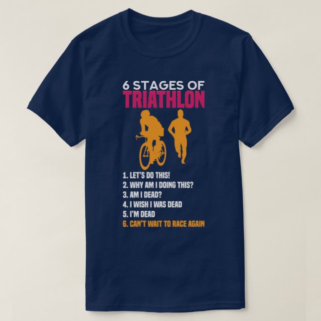 T-shirt Triathlon Sport Courir Natation Cyclisme Cadeau (Design devant)
