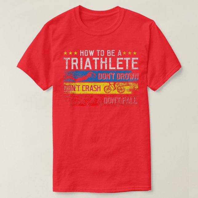 T-shirt Triathlon Sports Grunge (Design devant)
