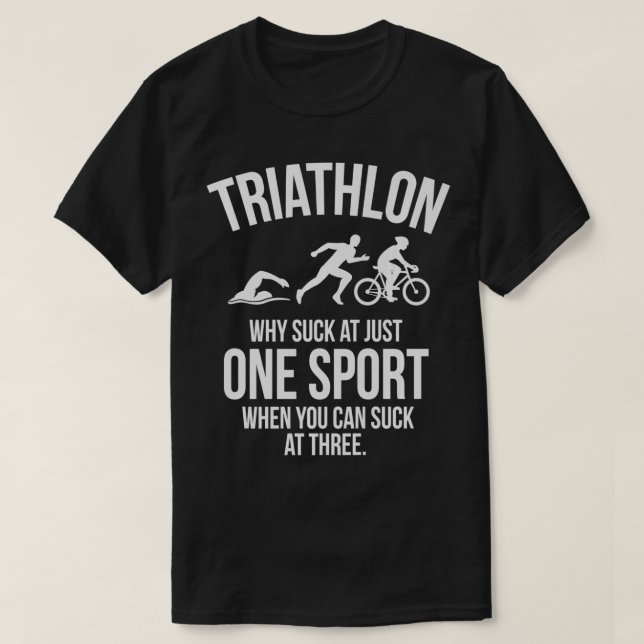 T-shirt Triathlon Suck À Trois Sports Premium (Design devant)
