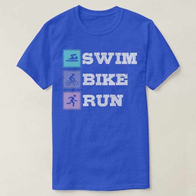 T-shirt Triathlon Swim Bike Run 34 (Design devant)