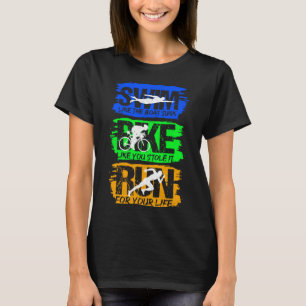 T-shirt Triathlon Swim Bike Run Fitness Sports Athlete Run