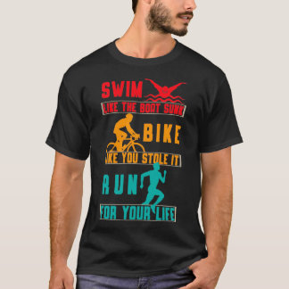 T-shirt Triathlon Swim Bike Run Sportman Triathlet