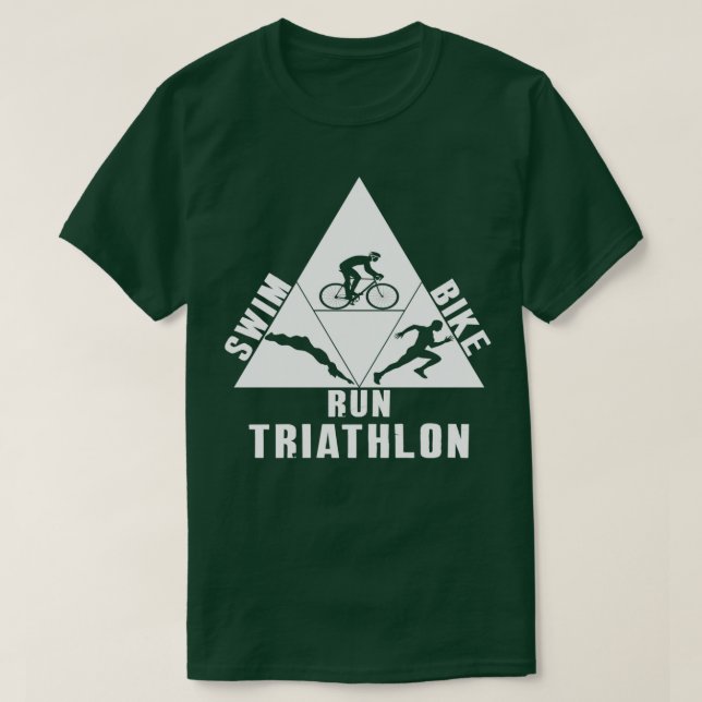 T-shirt Triathlon Swim Bike Run Triathlète 12 (Design devant)