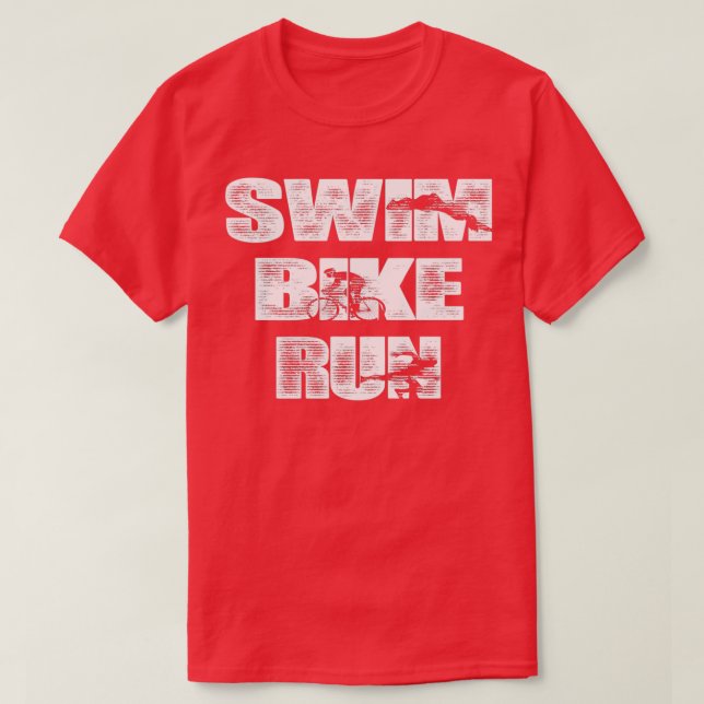 T-shirt Triathlon Swim Bike Run Triathlète 28 5 (Design devant)