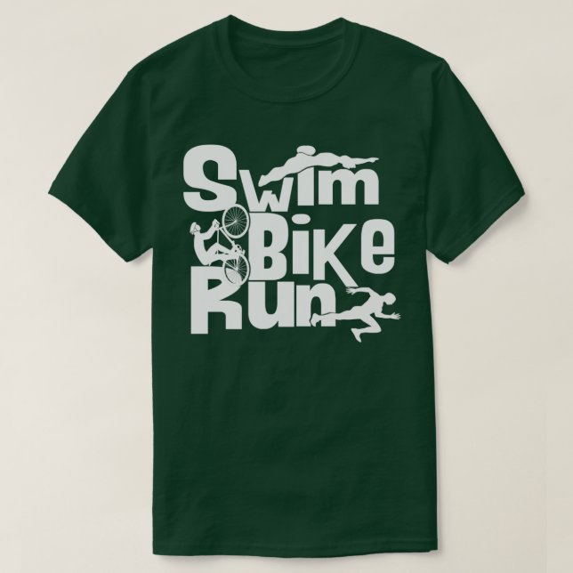 T-shirt Triathlon Swim Bike Run Triathlète 74 (Design devant)