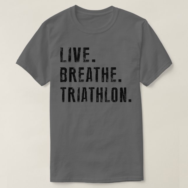 T-shirt Triathlon Swim Bike Run Triathlète 9 (Design devant)