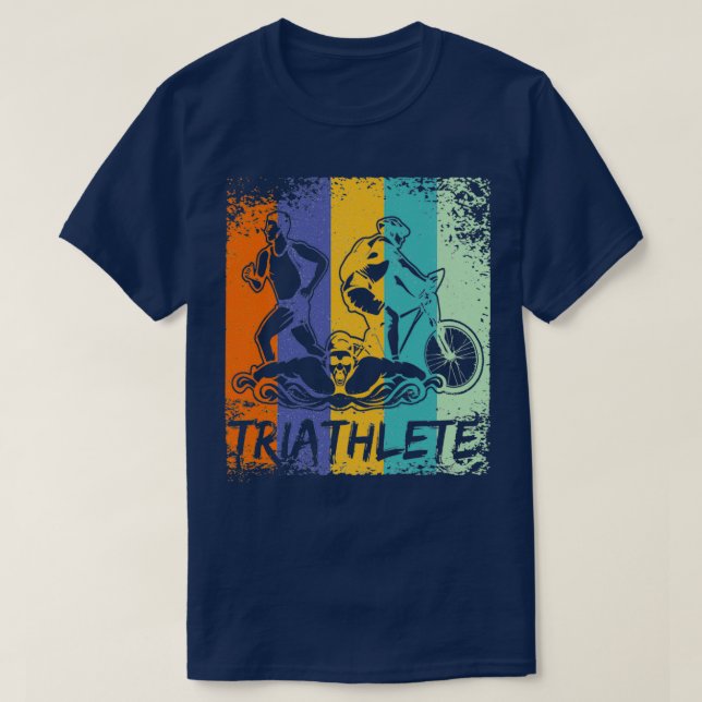 T-shirt Triathlon Triathlète Course Vélo natation Elite At (Design devant)