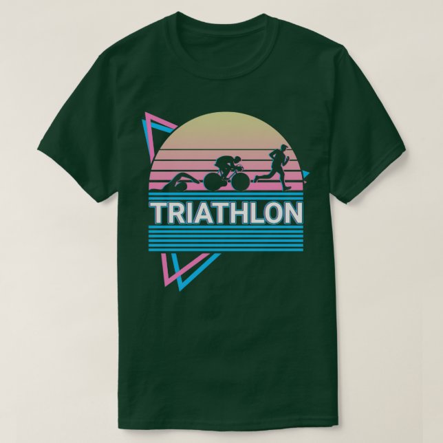 T-shirt Triathlon Triathlète Retro Cadeau (Design devant)