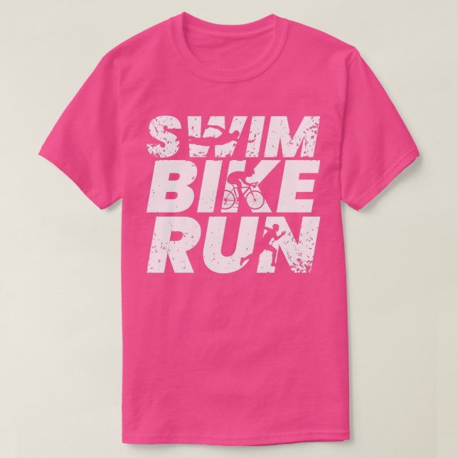 T-shirt Triathlon triathlon cadeau sportif 7 (Design devant)