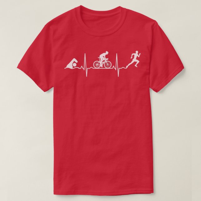 T-shirt Triathlon Triathlon Heartbeat 2 (Design devant)