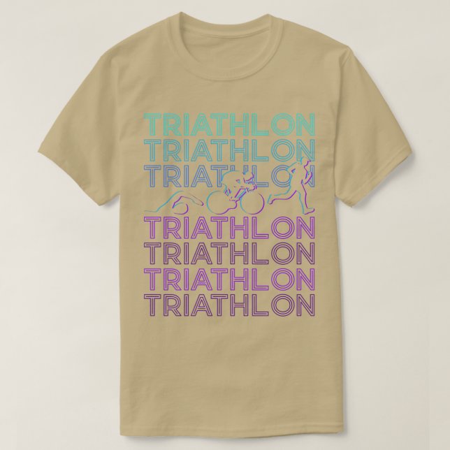 T-shirt Triathlon Triathlon Retro (Design devant)