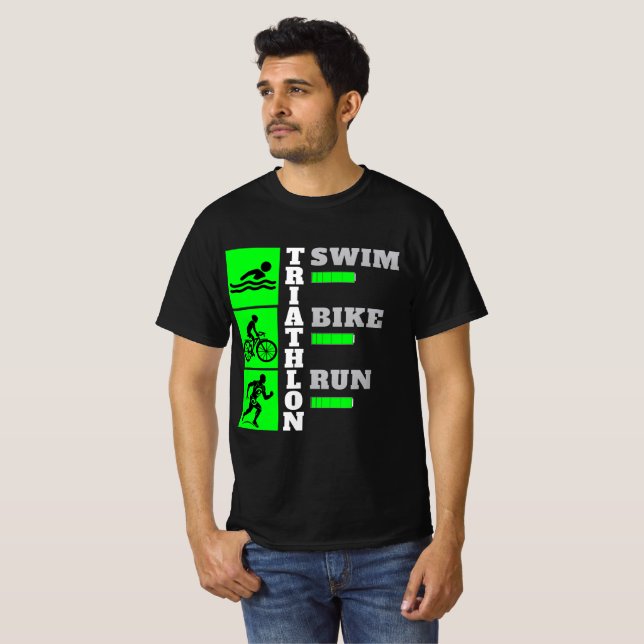 T-shirt Triathlon Triumph : Baignade, Vélo, Course acesspo (Devant entier)
