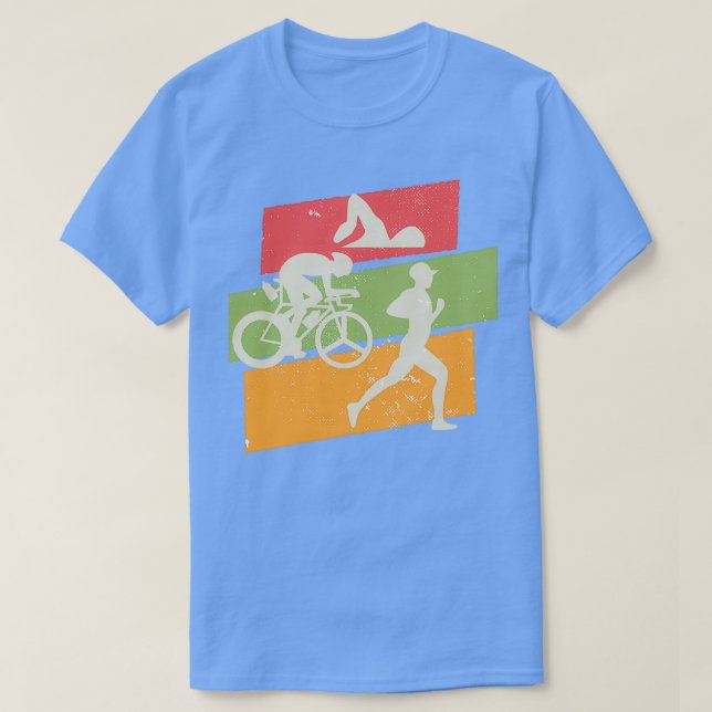 T-shirt Triathlon vintage rétro 7 (Design devant)