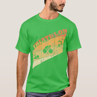 T-shirt Triathlon Vintage Retro Geschenk