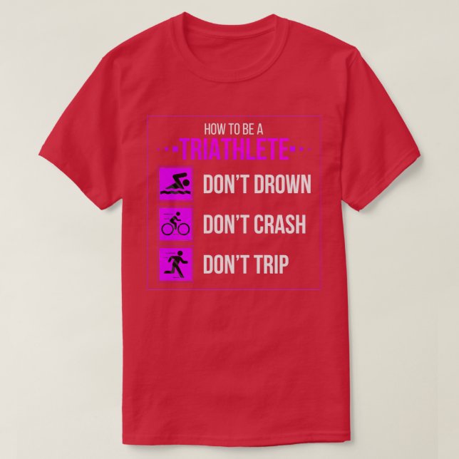T-shirt Triathlte Funny (Design devant)