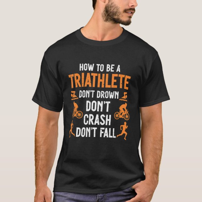 T-shirt Triatlon Triathlon Triathlon Ne pas se noyer Ne pa (Devant)